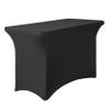 LinenTablecloth 4 ft. Rectangular Stretch Tablecloth Black view 1