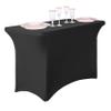 LinenTablecloth 4 ft. Rectangular Stretch Tablecloth Black view 3