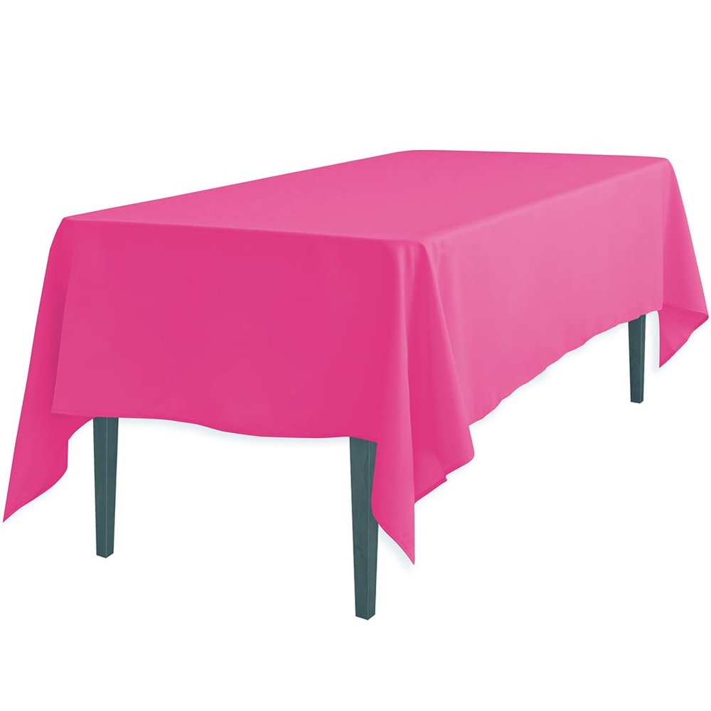 LinenTablecloth 60 x 102-Inch Rectangular Polyester Tablecloth Fuchsia
