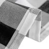LTC LINENS 60 in. x 126 in. Black and White Checkered Rectangular Tablecloth-Black Gingham Table Cloth for 8 Feet Rectangle Table - Stain Resistant, Washable Fabric Plaid Table Cover for Picnic, Party view 3