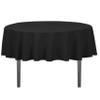 LinenTablecloth 70-Inch Round Polyester Tablecloth Black view 1