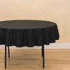LinenTablecloth 70-Inch Round Polyester Tablecloth Black view 3