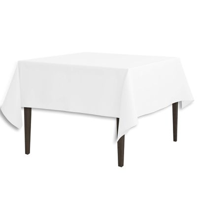 LinenTablecloth 70-Inch Square Polyester Tablecloth White