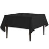 LinenTablecloth 70-Inch Square Polyester Tablecloth Black view 1
