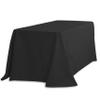 LinenTablecloth 90 x 132-Inch Rectangular Polyester Tablecloth with rounded corners Black view 1