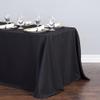 LinenTablecloth 90 x 132-Inch Rectangular Polyester Tablecloth with rounded corners Black view 2