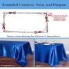 LinenTablecloth 90 x 132-Inch Rectangular Polyester Tablecloth with rounded corners Black view 3