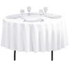 LTC LINENS 90 Inch Round Tablecloth White for Round Table - Stain and Wrinkle Resistant Table Cloth -Washable Polyester Table Cover for Wedding, Party view 1