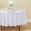 LTC LINENS 90 Inch Round Tablecloth White for Round Table - Stain and Wrinkle Resistant Table Cloth -Washable Polyester Table Cover for Wedding, Party view 2