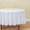 LTC LINENS 90 Inch Round Tablecloth White for Round Table - Stain and Wrinkle Resistant Table Cloth -Washable Polyester Table Cover for Wedding, Party view 3