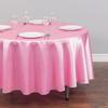 LinenTablecloth 90-Inch Satin Tablecloth, Round, Pink view 2