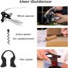 Wine Opener Set,Wine Bottle Opener Including Foil Cutter, Bottle Stopper Pourer and Extra Spiral,Wine Corkscrew Set,Gift box Opener Kit. view 3