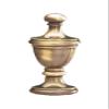 B&P Lamp Brass Finial, Antique Finish, Tap 1/4-27F view 1