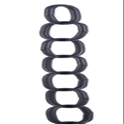 B&P Lamp Satin Black Oval Steel Chain, 3 Ft. Length