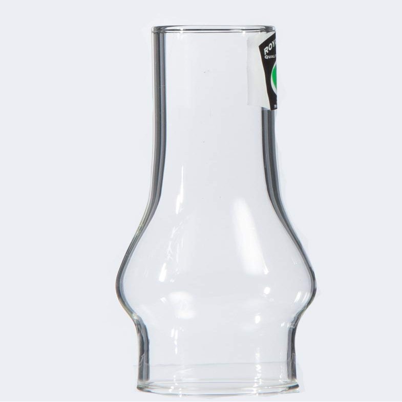 B&P Lamp TINY 1 1/4 Inch Base by 4 1/2 Inch Tall Clear Glass Chimney for Miniature Oil Lamps and Lighting