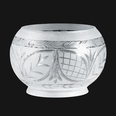 B&P Lamp 5" Lip Fit, Satin Shade, Victorian Cut