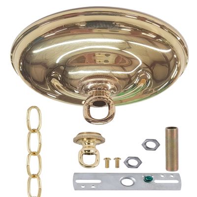 B&P Lamp Unfinished Brass Canopy Kit, 5 1/4" Diameter