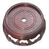 B&P Lamp 4 1/2 Inch Top Inset Diameter Oriental Wooden Base, Waxed Rosewood Finish view 2