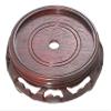B&P Lamp 6 Inch Top Inset Diameter Oriental Wooden Base, Waxed Rosewood Finish view 2