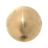 B&P Lamp 1" Diameter Brass Ball Finial, 1/4-27F, Unf view 3