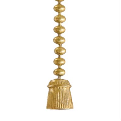 B&P Lamp Antique Style Tassel Pull Chain, Antique Brass Finish