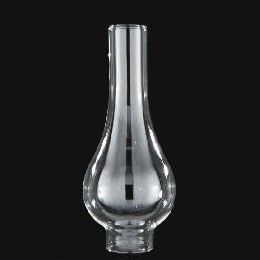 B&P Lamp 1 1/2 Inch by 8 Inch Wiena Bulge Style Clear Glass Lamp Chimney for Vintage and Antique Style Globes