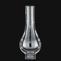 B&P Lamp 1 1/2 Inch by 8 Inch Wiena Bulge Style Clear Glass Lamp Chimney for Vintage and Antique Style Globes