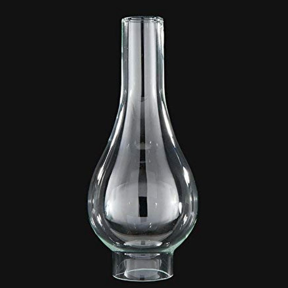 B&P Lamp 2 Inch by 9 3/4 Inch Italia Bombe Clear Glass Lamp Chimney for Vintage and Antique Style Globes