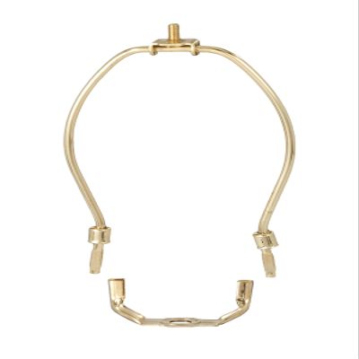 B&P Lamp 8-1/2 Inch Regular Weight Lamp Shade Harp Holder for Table and Floor Lamps, Brass Plated Steel Finish