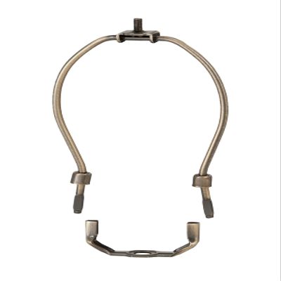 B&P Lamp 9 Inch Heavy Duty Lamp Shade Harp Holder for Table and Floor Lamps, Antique Brass Finish