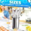 Countertop Utensil Holder Stainless Steel - 5.5 x 4.5" Stainless Steel Utensil Holder for Kitchen and Bars, Odor and Rust Resistant, Durable and Dishwasher Safe, Good for Home and Commercial Use view 2