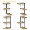 Love-KANKEI Corner Shelf Wall Mount of 3 Tier Rustic Wood Floating Shelves for Bedroom Living Room Bathroom Kitchen Office and More Carbonized Black view 4