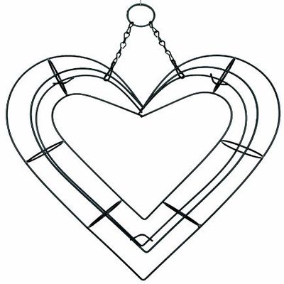 9" Heart Shape Living Wreath Wire Form