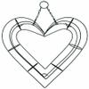9" Heart Shape Living Wreath Wire Form view 1