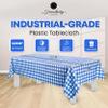 Grandipity 12 Pack Premium Disposable Plastic Picnic Tablecloth 54 Inch. x 108 Inch. Decorative Rectangle Table Cover - Blue Checkered Gingham view 2