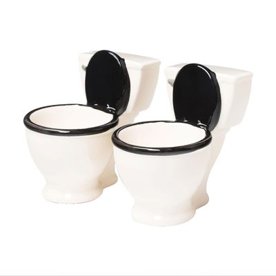 BigMouth Inc. Toilet Shot Glasses, Set of 2, Funny Gag Gift and White Elephant Gift, Potty Mouth Humor