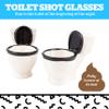 BigMouth Inc. Toilet Shot Glasses, Set of 2, Funny Gag Gift and White Elephant Gift, Potty Mouth Humor view 2