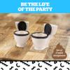 BigMouth Inc. Toilet Shot Glasses, Set of 2, Funny Gag Gift and White Elephant Gift, Potty Mouth Humor view 4