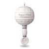 Hallmark Keepsake Christmas Ornament 2018 Year Dated Baby's First Rattle Year Dated Porcelain view 1