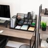 Mind Reader Countertop Organizer, 3-Tier Desktop Storage Rack, Office Breakroom Supply Caddy, Metal Mesh, Black view 2