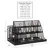 Mind Reader Countertop Organizer, 3-Tier Desktop Storage Rack, Office Breakroom Supply Caddy, Metal Mesh, Black view 3