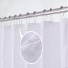 N&Y HOME Fabric Shower Curtain Liner Solid White with Magnets, Hotel Quality, Machine Washable, 70 x 72 inches for Bathroom view 2