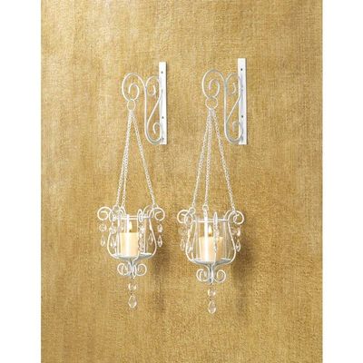 Bedazzling Pendant Candle Holder Wall Sconce Decor Pair