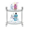 MODONA Double Corner Glass Shelf with Pre-Installed Rail - Polished Chrome - Oval Series - 5 Year Warrantee view 3