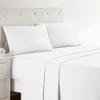 Clara Clark Bed Sheets, Premier 1800 Series 4 Piece Bed Sheet Set, Deep Pocket, Wrinkle, Fade, Stain Resistant, Luxury Soft Bedding Sheets & Pillowcases, Queen, White view 1