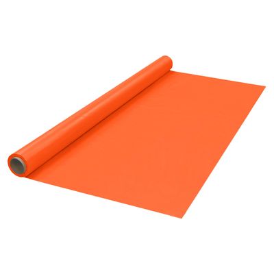 Party Essentials Plastic Banquet Table Roll Available in 27 Colors, 40" x 100', Tangerine