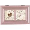 Cottage Garden I Love You Matte Pink Jewelry Music Box Plays Unchained Melody view 2