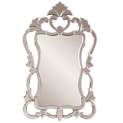Howard Elliott Small Contessa Rectangular Venetian Wall Hanging Mirror, Antique Accent Piece Design Mirrored Frame, Decorative Fashion Mirrors for Home, Living Room, Entryway & Bathroom, 43 x 26 Inch