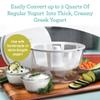 Euro Cuisine GY50 Greek Yogurt Maker with Ultra Fine Mesh Strainer Basket, BPA Free, Patented Greek Yogurt Strainer for Homemade Greek Yogurt (White) view 2