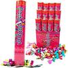 (12 Pack) Large (12 Inch) Confetti Cannons Air Compressed Party Poppers Indoor and Outdoor Safe Perfect For Any Party New Years Eve or Wedding Celebrations Shoot Streamers 10 Foot view 1